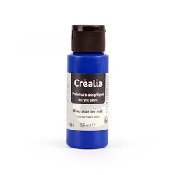 Flacon de peinture acrylique Créalia - 59 ml - Bleu marine mat