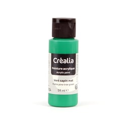 Flacon de peinture acrylique Créalia - 59 ml - Vert sapin mat