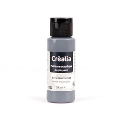 Flacon de peinture acrylique Créalia - 59 ml - Gris souris mat