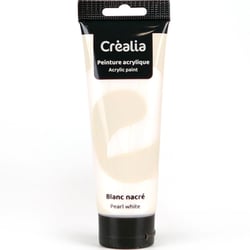 Peinture acrylique Créalia - 120 ml - Blanc nacré