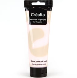 Peinture acrylique Créalia - 120 ml - Rose poudré mat