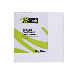 Châssis - toile classique 100% coton Monali - 20 x 20 cm