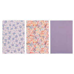 Carnets A5 x3- 64 pages - Violets - Cultura