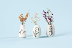 Coffret 3 vases en céramique à décorer - Créalia