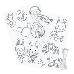 Feuilles de plastique créatif translucides pré-imprimées x2