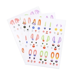 Gommettes tête de lapins – 3 planches A4