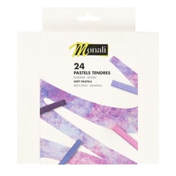 Lot de 24 pastels tendres - Monali