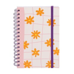 Cahier à spirale A5 – 192 pages - Floral rétro – Cultura