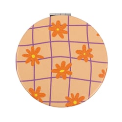 Miroir de poche - 7,2 cm - Floral rétro - Cultura