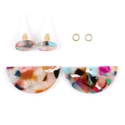 Kit boucles d'oreilles - Multicolore - Acier inoxydable - Créalia