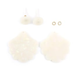 Kit boucles d'oreilles - Écru - Acier inoxydable - Créalia