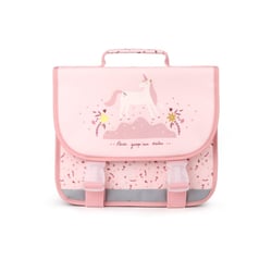 Cartable scolaire Cultura 35 cm - Rose - Licorne - 2 compartiments