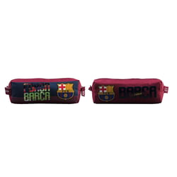 Trousse La Plume Dorée - F.C. Barcelone - 1 compartiment - Rond - Bleu et bordeaux