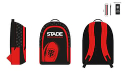 Sac à dos 3 compartiments - Stade Toulousain - La Plume Dorée - Noir