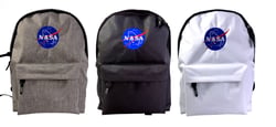 Sac à dos - 1 compartiment - NASA - La Plume Dorée - Gris/Noir/Blanc