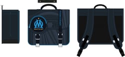 Cartable 2 compartiments - OM - La Plume Dorée - Anthracite foncé