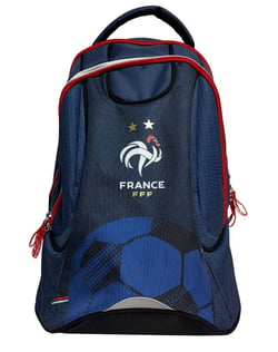 Sac à dos roulettes La Plume Dorée - Bleu marine - FFF - 2 compartiments