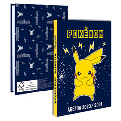 Agenda scolaire journalier 2023/2024 - Pokemon - 12,5 x 17,5 cm - La Plume Dorée