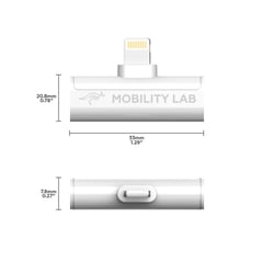 Adaptateur 2 en 1 Mobility Lab - Lightning - Blanc