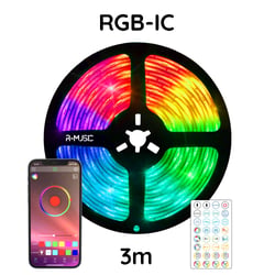 Bande LED RGB-IC 3m avec application R-Music