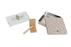 Baby Box carrée empreinte Petit Artichaut - Jolis cœurs - Métal