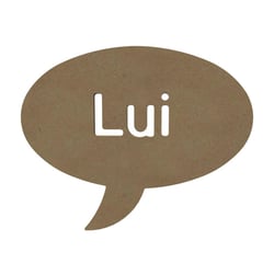 Bulle «Lui» en bois - A décorer - 29 cm 