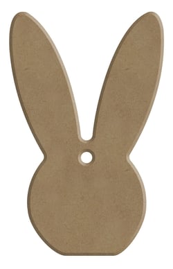 Tête de lapin à suspendre Gomille - Bois - 8 cm