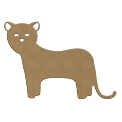 Support en bois à décorer Gomille - guépard - 6 MM - 22x15 CM - certifié PEFC 100%