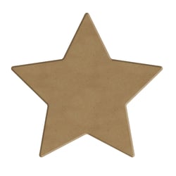 Support en bois à décorer Gomille - étoile - 6 MM - 10x10 CM - certifié PEFC 100%