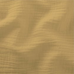 Coupon de tissu en double gaze unie - 100% coton - 100 x 130 cm - blé -Domotex