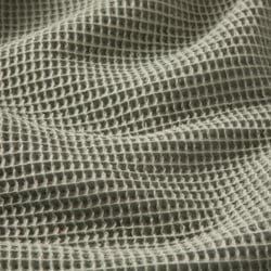Coupon de tissu en nid d'abeille - 100 x 150 cm - kaki - Domotex