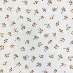 Coupon de tissu en double gaze imprimée - 100 x 130 cm - blanc/naturel - Domotex