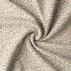 Coupon de tissu en coton imprimé - 100 x 150 cm - écru - Domotex