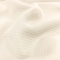 Coupon de tissu en jersey matelassé Domotex - 100 x 150 cm - Ecru