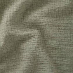 Coupon de tissu en double gaze unie - 100 x 130 cm - kaki - Domotex