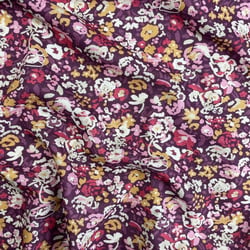 Coupon de tissu en viscose imprimée Domotex - 100 x 150 cm - Violet