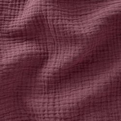 Coupon de tissu en double gaze unie - 100 x 130 cm - bois de rose - Domotex