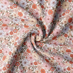Coupon de tissu en coton imprimé - 100 x 150 cm - rose -Domotex