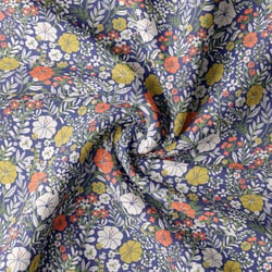 Coupon de tissu en coton imprimé - 100 x 150 cm - bleu - Domotex