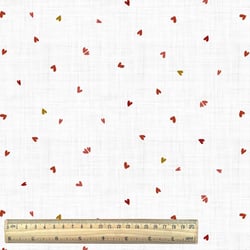 Coupon de tissu jersey imprimé - 100 x 150 cm - blanc/rouge - Domotex