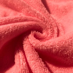 Coupon de tissu micro éponge viscose de bambou - 100 x 150 cm - corail - Domotex