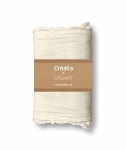 Tissu en gaze de coton uni Domotex - 200 x 130 cm - Écru