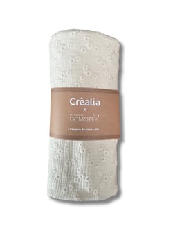 Tissu en gaze de coton Domotex - 200 x 130 cm - Écru