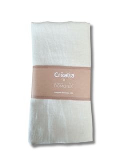 Tissu en Lin uni Domotex - 200 x 150 cm - Blanc