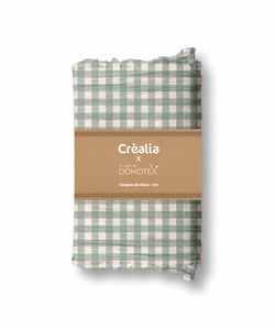 Tissu vichy Domotex - 200 x 125 cm - Vert gris