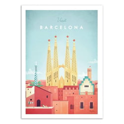 Affiche Visit Barcelona - 30X40 cm