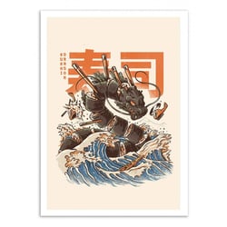 Affiche 30 x 40 cm - Great sushi dragon