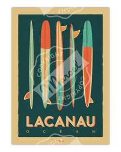 Affiche Lacanau Océan "Surfboards" - 30 x 40 cm 