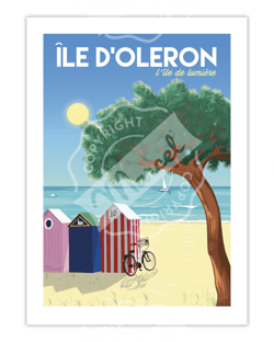 Affiche Ile d'Oléron "L'île de lumière" - 30 x 40 cm 