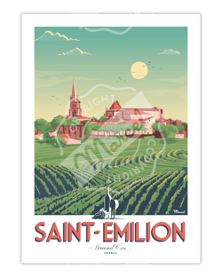 Affiche Saint-Emilion - 30 x 40 cm 